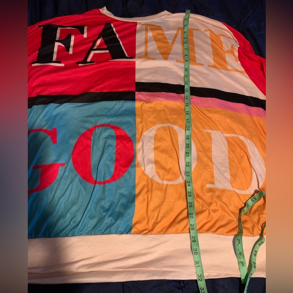 SHEIN 4X 80s style Oversized Red and Orange Graphic Tunic - Picture 4 of 8